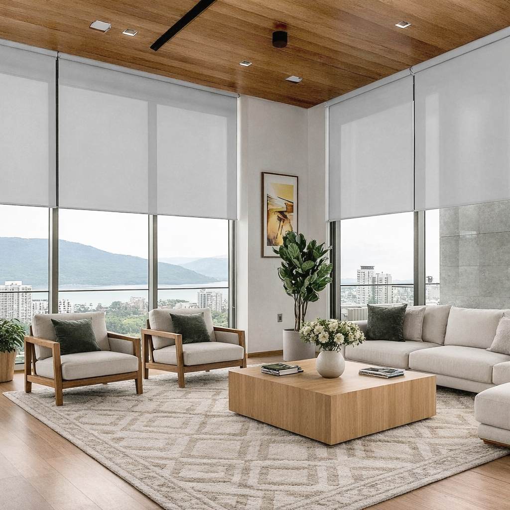 persiana rolô para sala