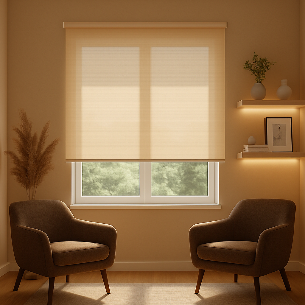 persiana rolô translúcida